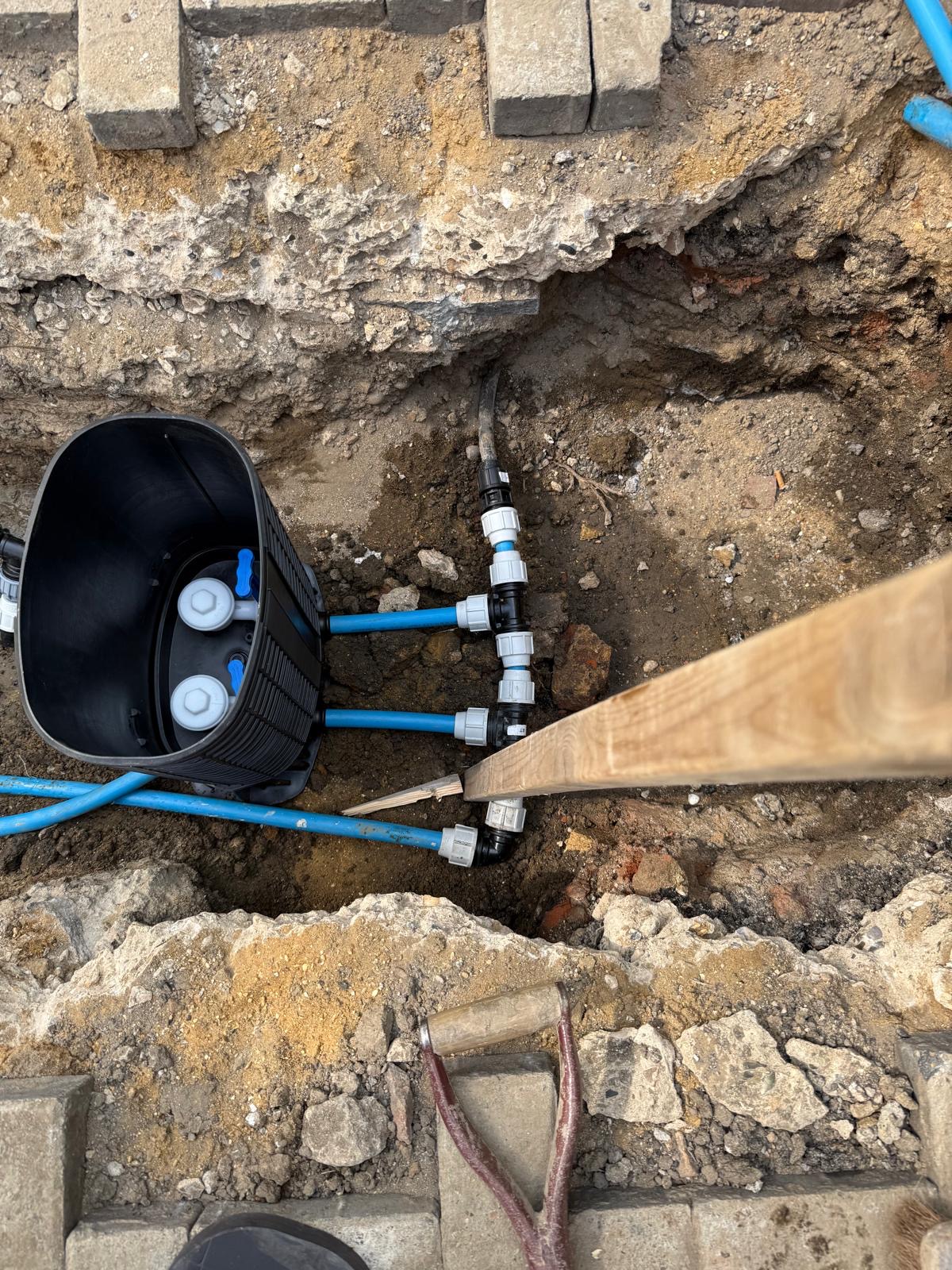Meridian Plumbing moling — no-dig trenchless pipe replacement in London
