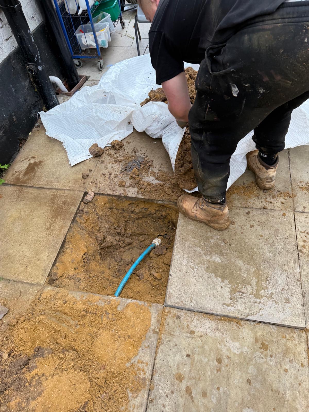 Moling project 2 — excavation detail